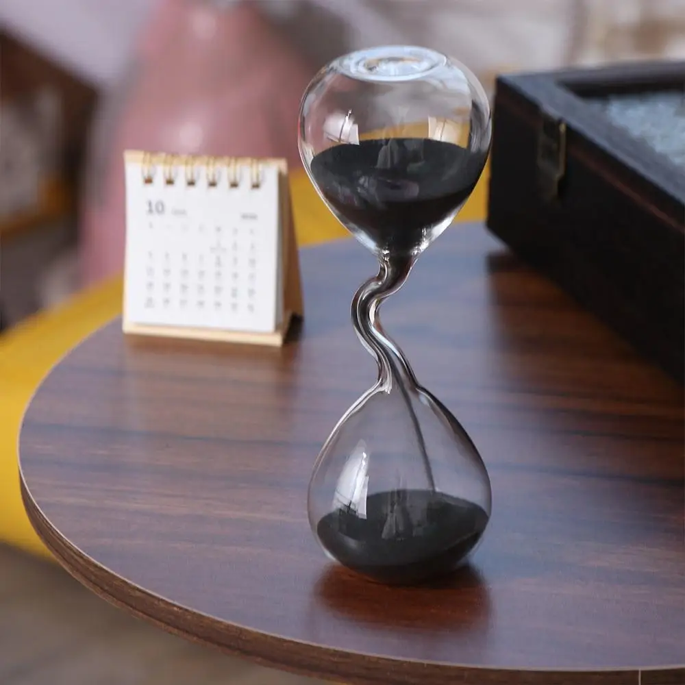 

Simple Curve Design Hourglass Glass Craft Thin Neck Sand Timer Transparent Creative Sand Watch Table