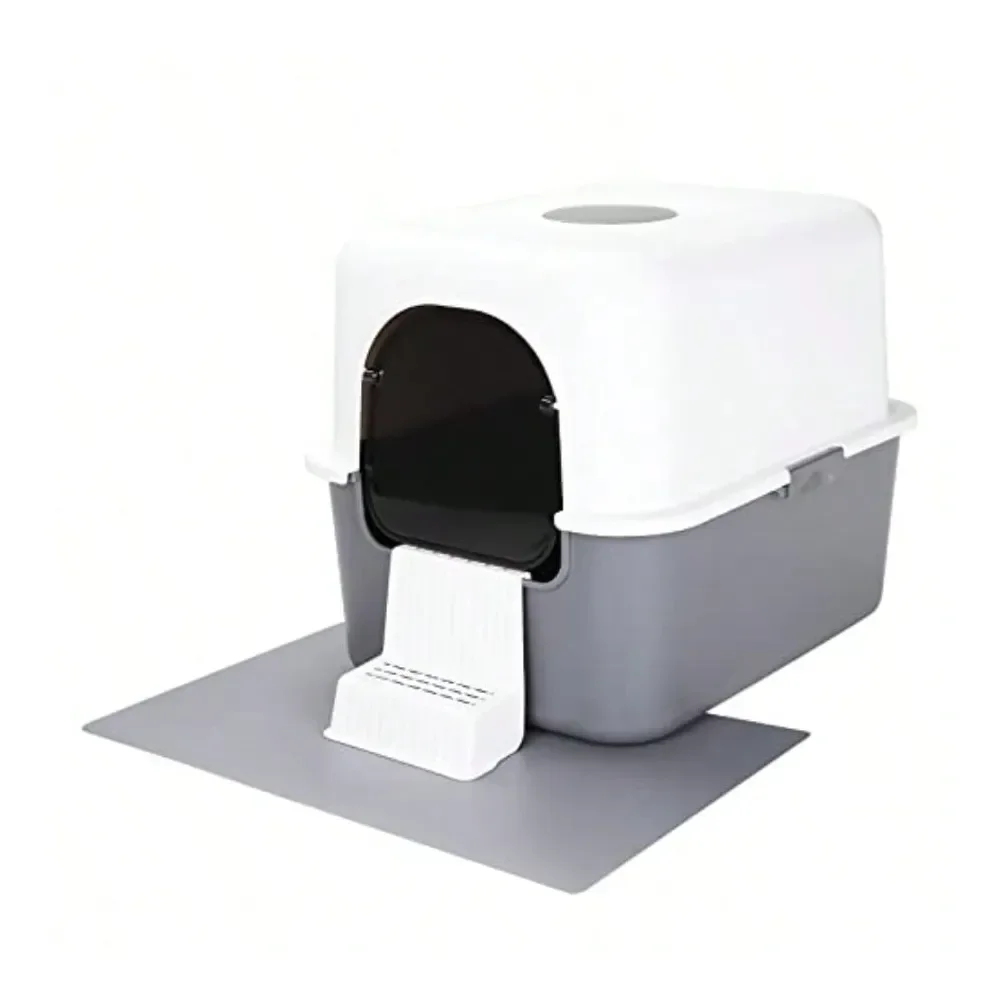 

Cat Litter Box Litter Box Cat AccessoriesLitter Box With Lid Fully Enclosed SplashProof And LeakProof Urine High Edge And Odorle