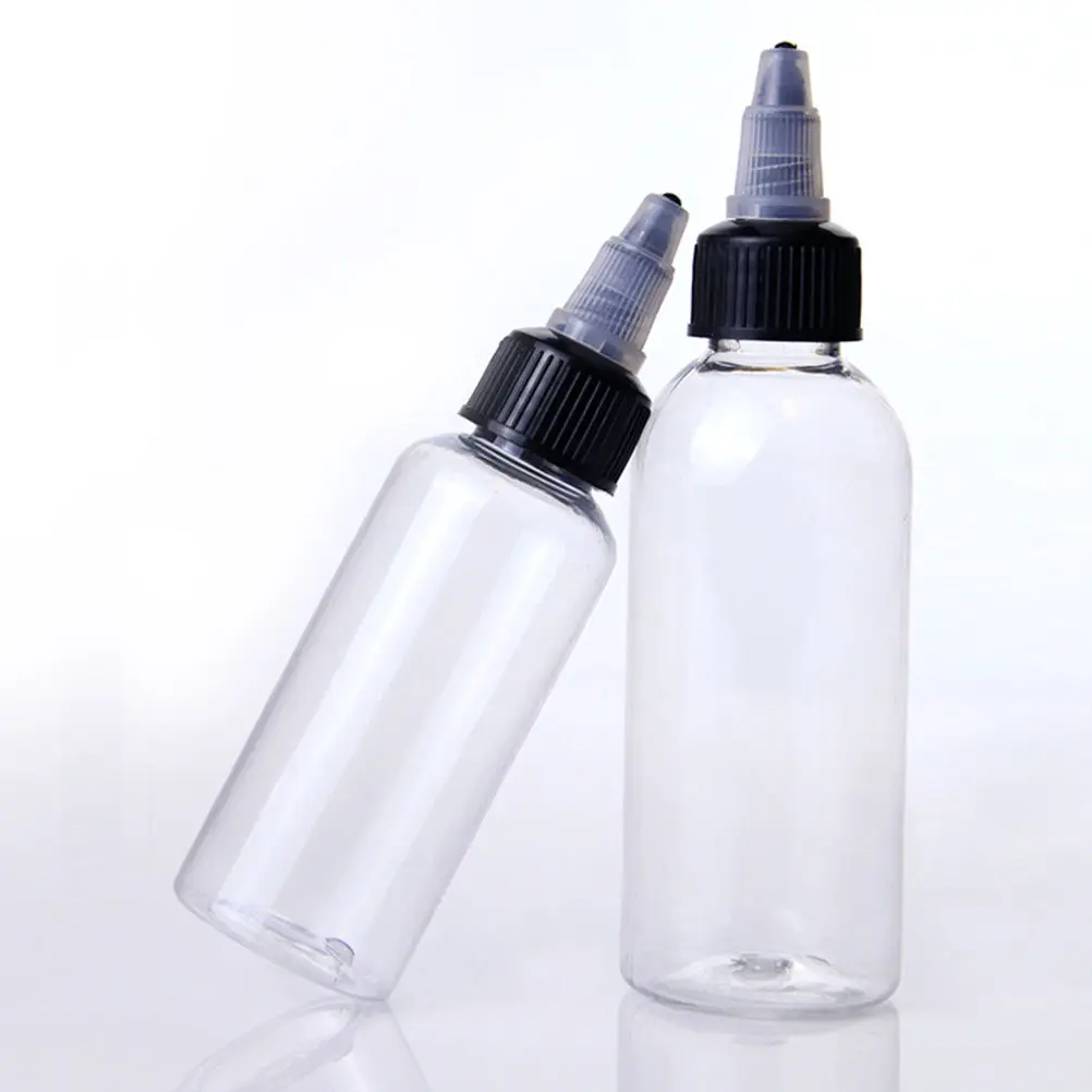 

20 шт. прозрачных пластиковых бутылочек-аппликаторов для окрашивания волос, многоразовые, герметичные, для точного нанесения краски