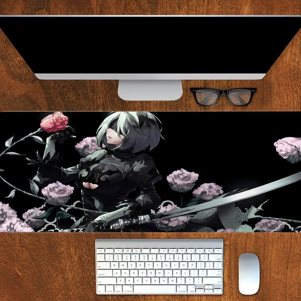 NieR Automata 2b Mouse Pad Professional Desk Mouse Pad Gaming Desk Mat Cloth Surface Anti-Slip Rubber Base For Computer Laptop