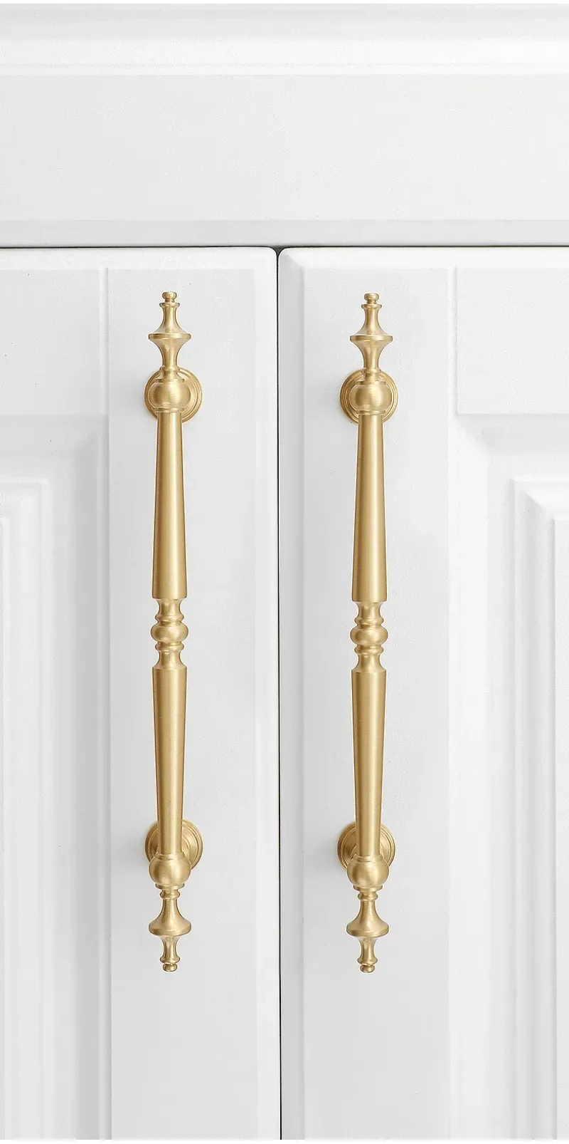 Goldene Luxus-Küchenschrankgriffe, Französische Massivmessinggriffe für Möbel, Schubladen, Kommoden, Kleiderschränke, Schuhschränke, Türgriffe – Detail 17