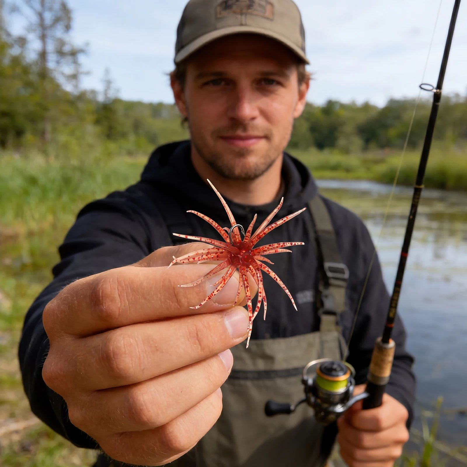 4 Stück schwimmende Seeigel-Softköder, schwimmender TPR-Seeigel-Spiky-Ball für Bass-Angeln, Drop-Shot-Salzwasser-Angelausrüstung