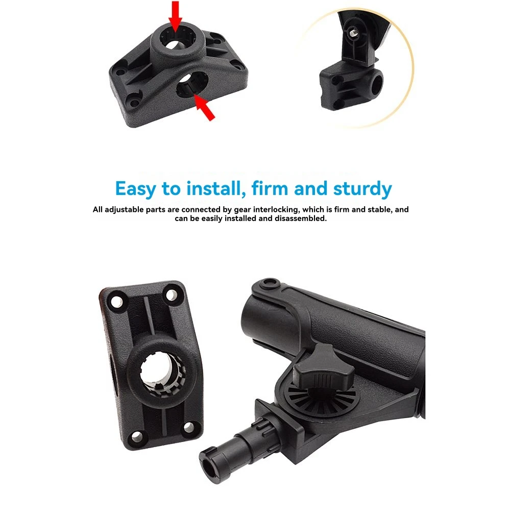 

B48B-держатель для рыболовного сиденья, монтажное основание, вращающаяся на 360 градусов регулируемая стойка для удочки для рыбацкой лодки, каяка