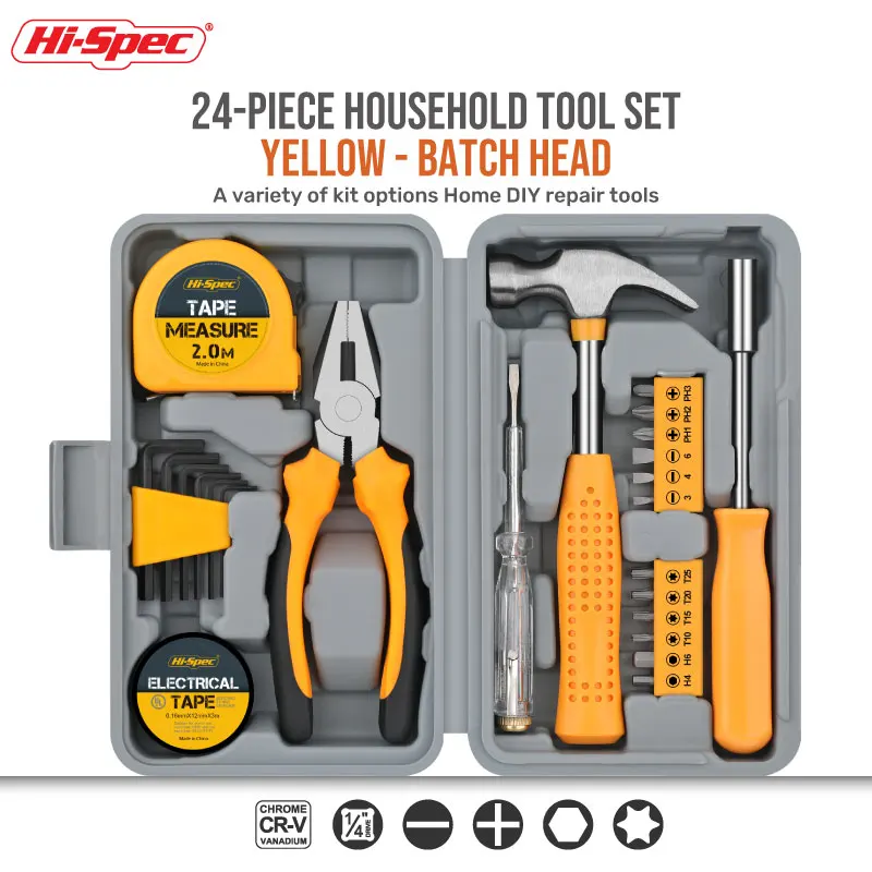 

Hi-Spec Complete Tool Box Kit Household Hardware Hand Tool Set Tool Boxes Multi-tool Screwdriver Wrench Tools Kits For Home Use