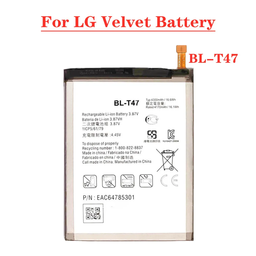 

New 4300mAh BLT47 BL-T47 Battery For LG Velvet LMG900TM BL T47 High Quality Phone Battery Bateria In Stock Fast Shipping