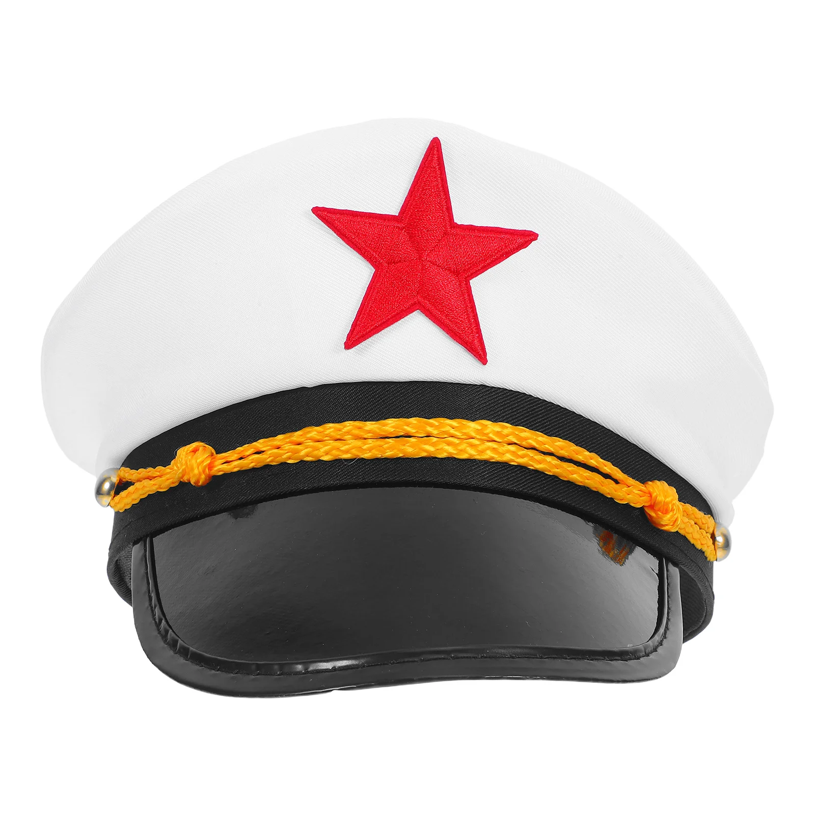 

Captain Hat Lightweight Stylish Navy Design Comfortable Fit Photo Prop Mens Sailor Costume Yacht Anchor Embroidery Halloween