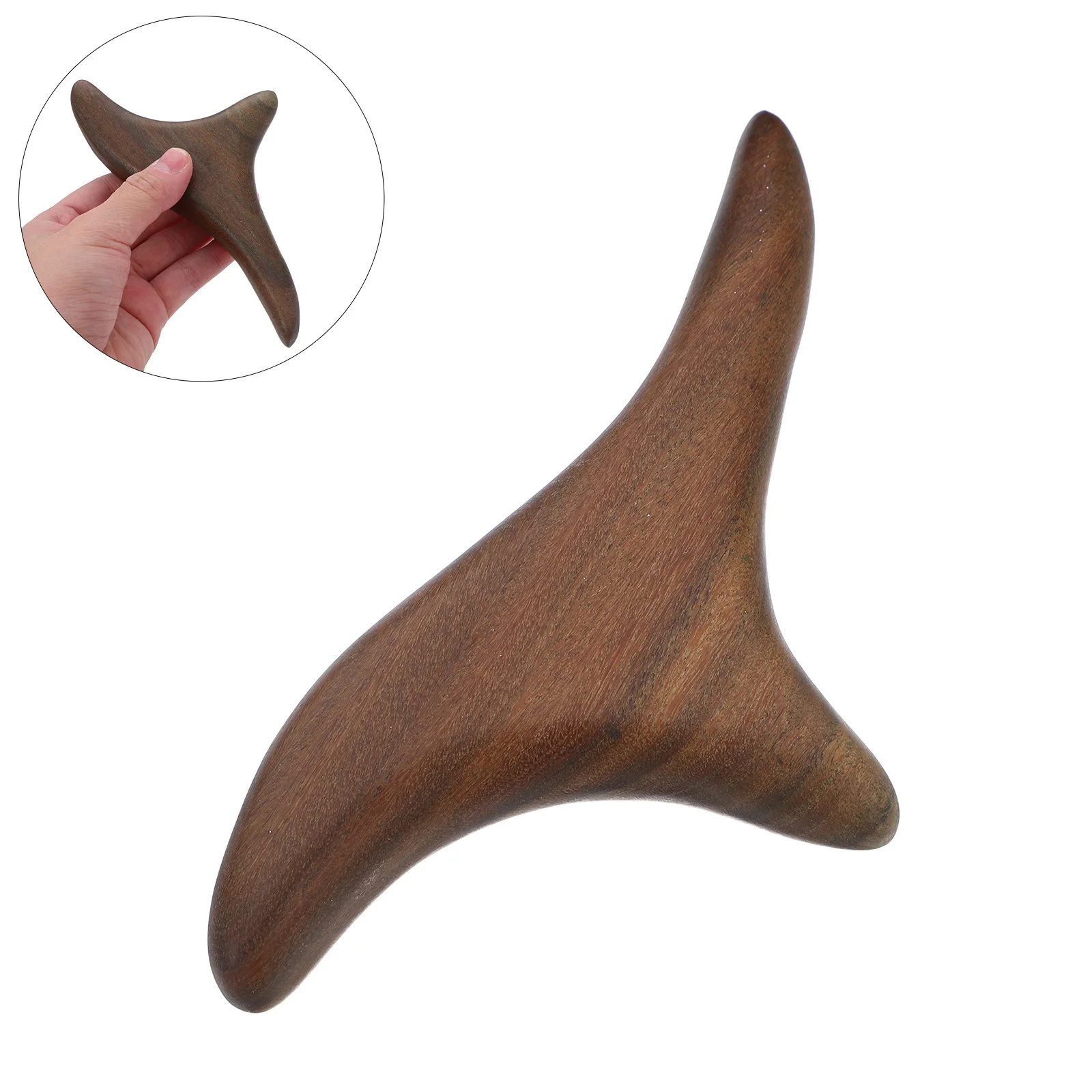 

1 Set Green Sandalwood Foot Massager: Wooden Triangle Massage Stick For Acupoint Gua Sha Therapy Portable Manual Relief Tool For