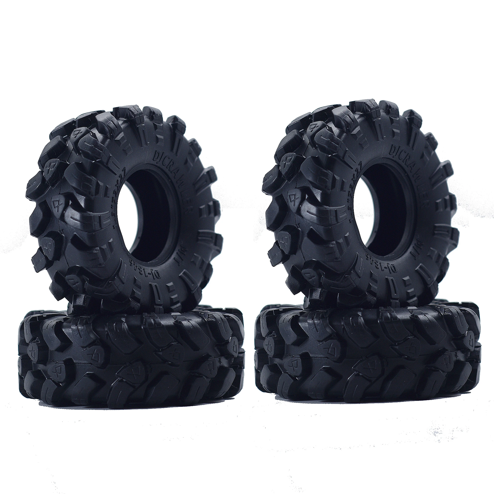 

DJ Super Large Soft 1.3 Inch Tire 72 * 27mm Muddy Swamp Tire for TRX4M 1/18 1/24 Axial SCX24FCX24, Come with Silicone inserts