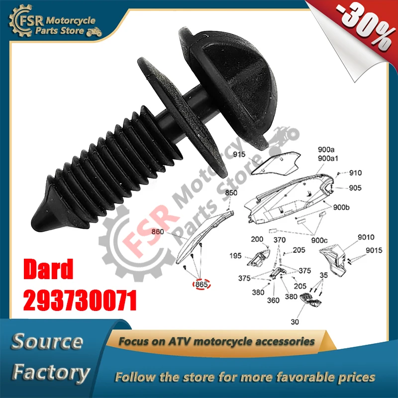 293730071 DARD PANEL CLIPS,FOR SEADOO GTI SE 130 170 GTR 230 300 GTX 325 RXP RXT WAKE PRO FISH PRO SPORT EXPLORER,JET SKI PARTS