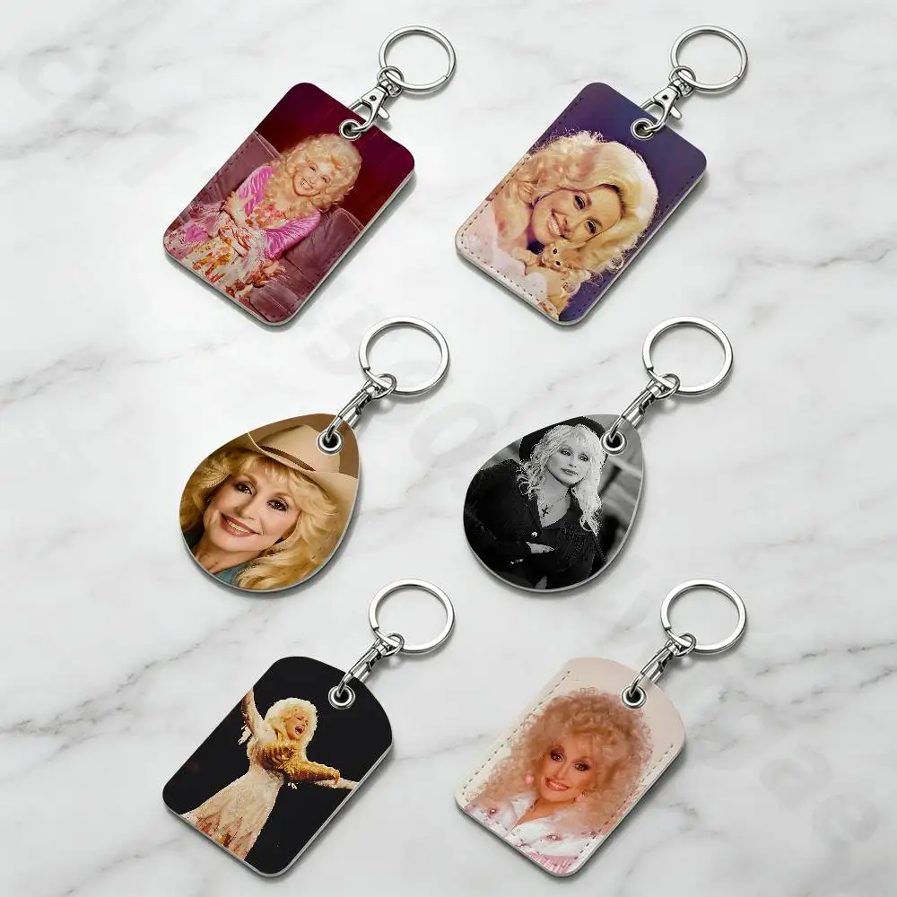 Retro Classic D-Dolly P-Parton Keychain Card Holder, Badge Credit Card Holder, Student ID Card Holder