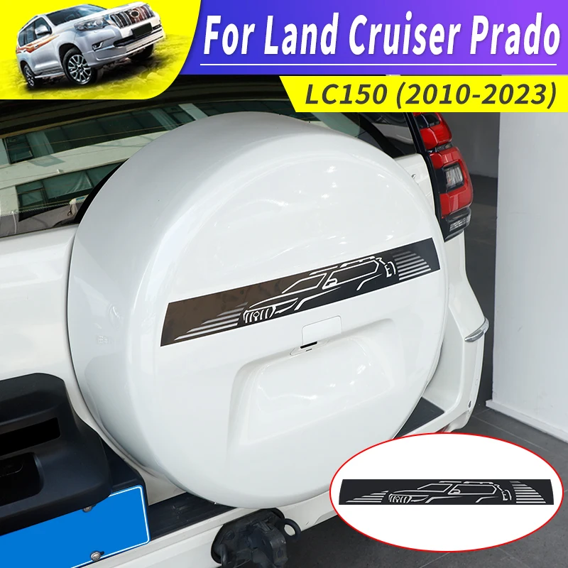 For Toyota Land Cruiser Prado 150 2010-2023 2022 Spare Tire Reflective Sticker LC150 FJ150 Exterior Modification Accessories