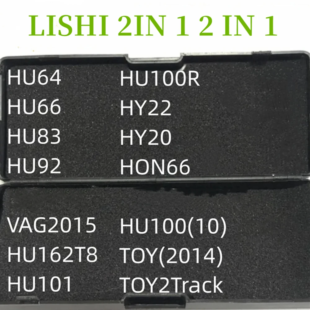 Lishi 2 en 1 2 en 1, hu66, hu100, hu100R, hy22, voc102, toy43, hon42, hu101, hu92, hu64, sip22, hy22, vag2015T8, HU83, HU87, HON66, TOY2TANK, herramientas