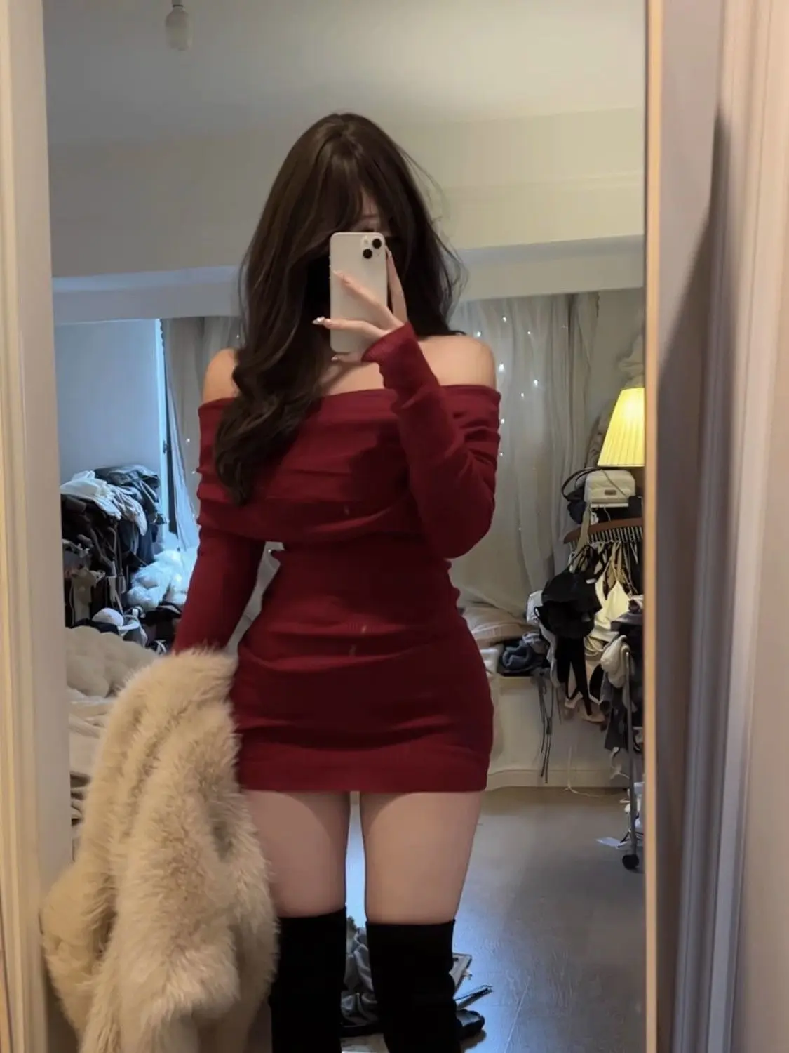 Novo vestido vermelho para crianças com camada de base e saia picante para meninas