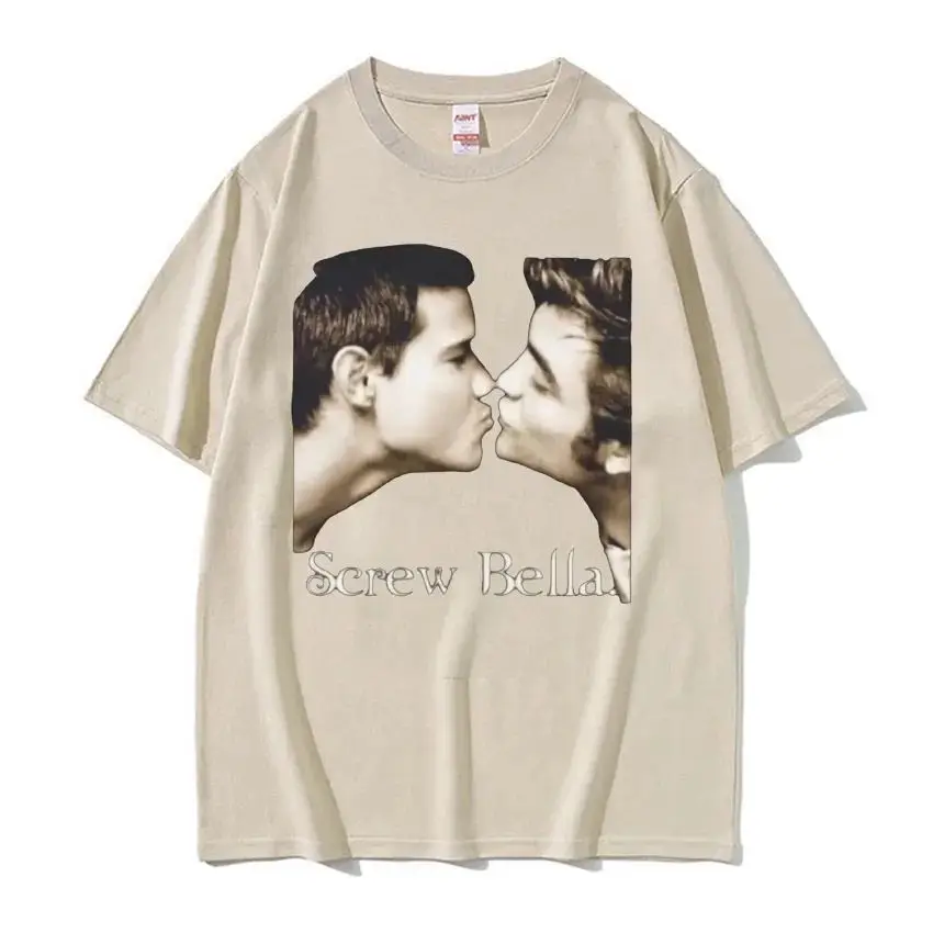 Twilight Funny Meme T-Shirts Screw Bella Retro T-Shirt Herren Damen Harajuku Mode Sommer Übergroße Y2k Streetwear Unisex – Detail 11