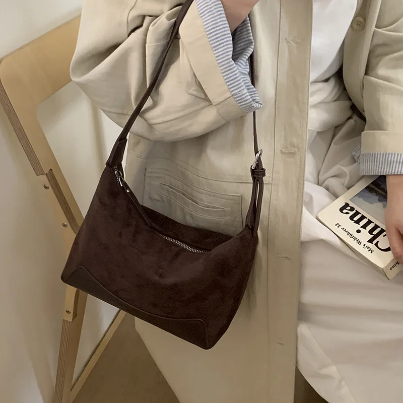 

Autumn Frosted Crossbody Bag, Niche Shoulder Purse for Women Vintage Sling Bag Luxe Day-to-Night Tote Minimalist Underarm Bag​