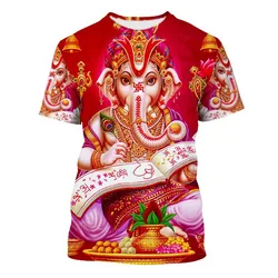 New Indian Shiva Fun Graphic T-shirt Fashion Men's And Women's Personalized Crew Neck Short Sleeve Top Hip Hop Trend Street Wear