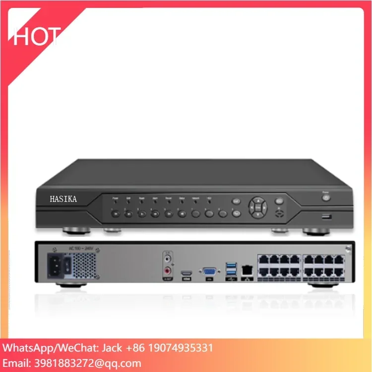 Gravador de vídeo em rede Cctv H.265 POE de 16 canais 5MP 16ch Dvr IP POE NVR para câmera de segurança