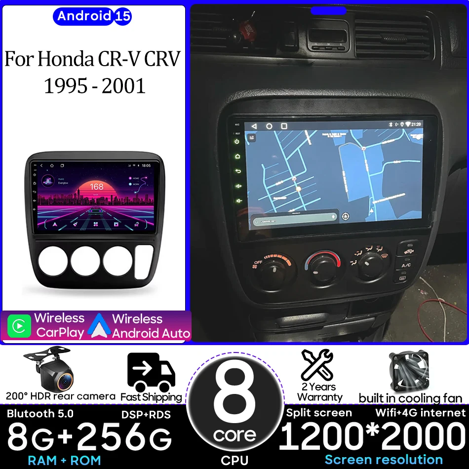 

For Honda CR-V CRV 1995 - 2001 Car Intelligent Multimedia Player Stereo GPS Android Car Video Player CarPlay Auto Navigation