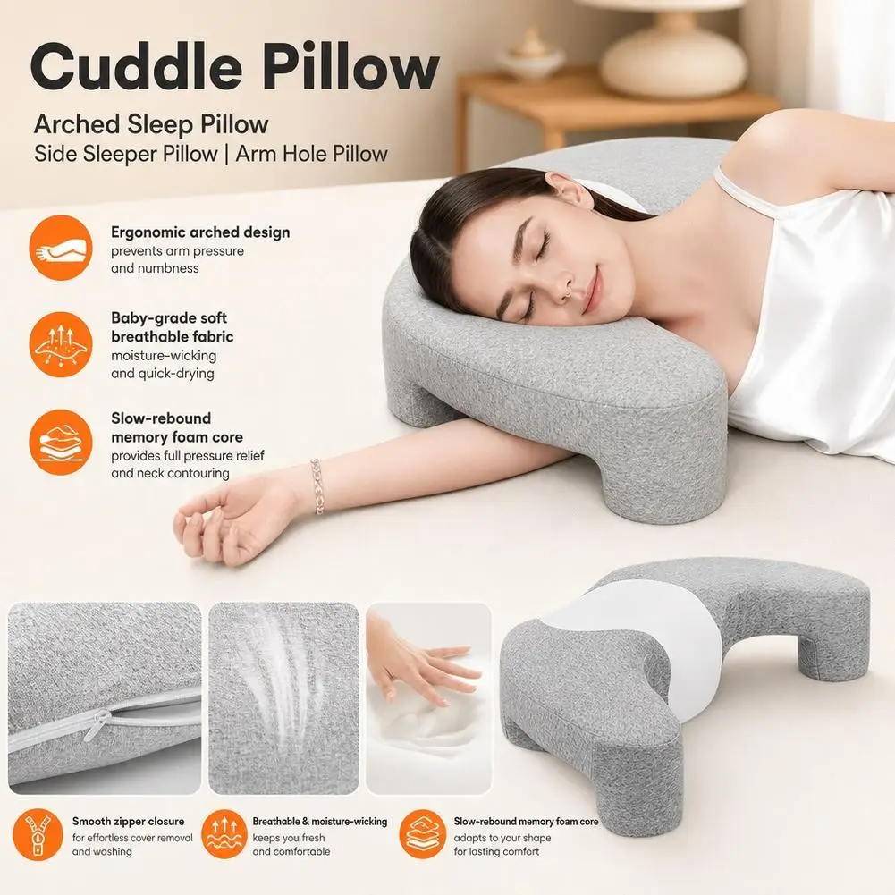 Memory Foam Neck Pillow U-Shape Soft Neck Pillow Side Sleeper Pillow for Shoulder Pain Relief Shoulder &Neck Support,Knee Pillow