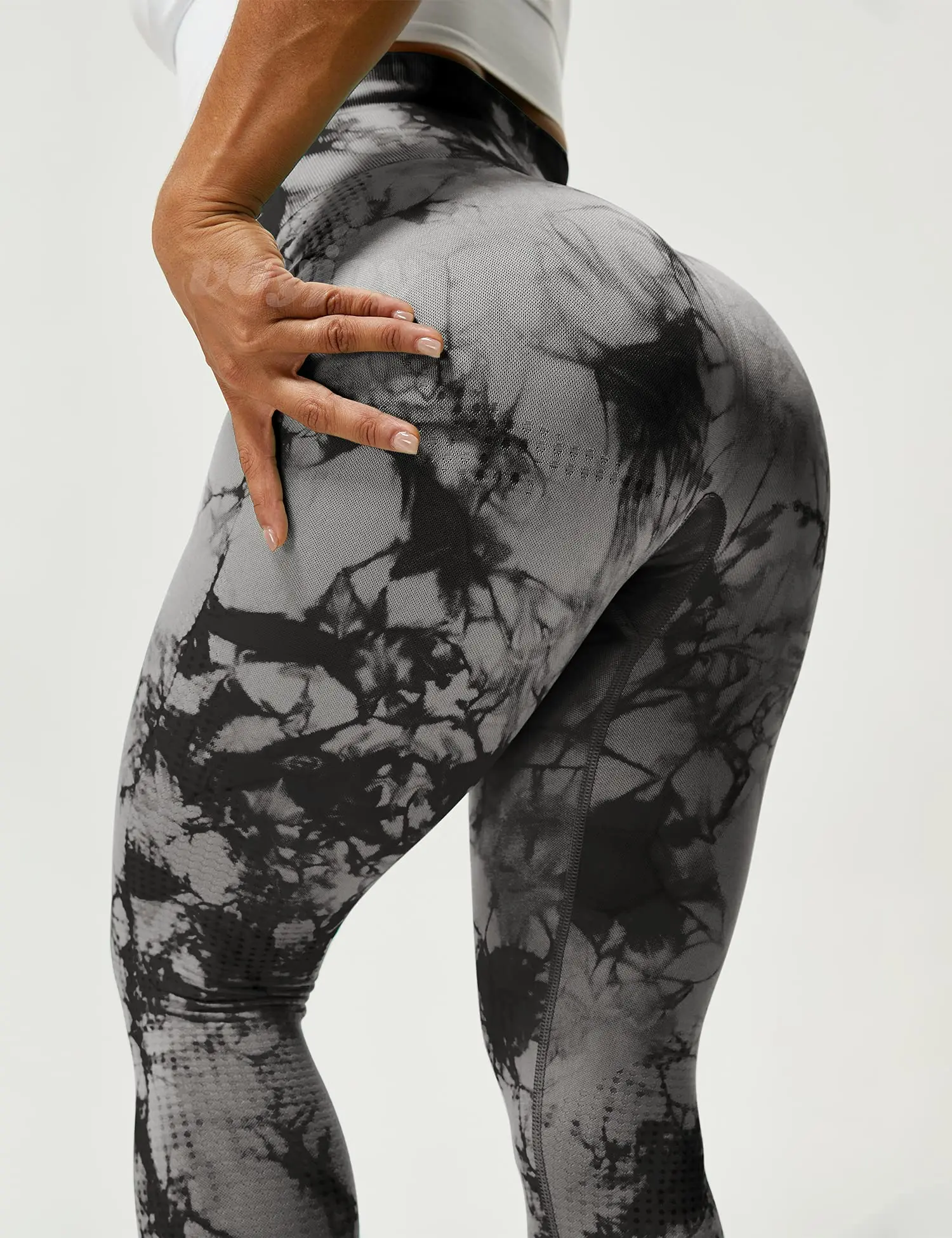 Tie Dye Naadloze Leggings Voor Dames Hoge Taille Yogabroek, Scrunch Butt Lifting Elastische Panty