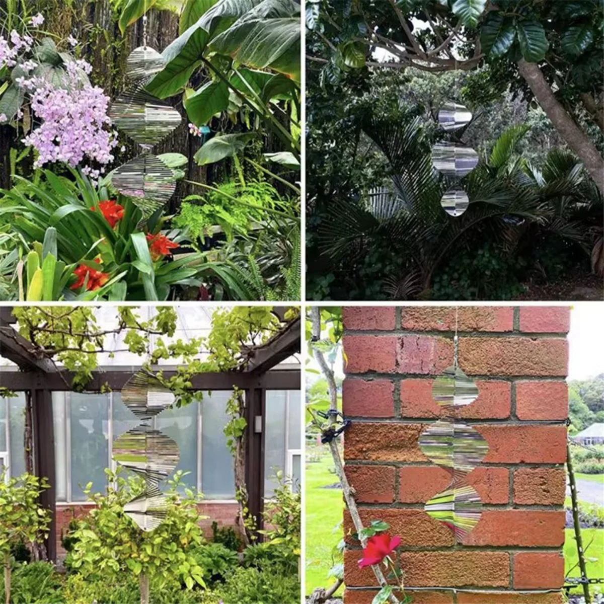 

【Прязь цены】Ветерные блесны 3D подвесной ветровой вертушки из нержавеющей стали, металлические скульптуры, украшения, гелициальные ветровые скульптуры