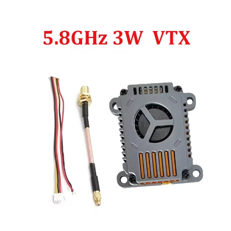 

5.8Ghz 3W Video Transmitter VTX 48CH 25mW/1000mW/2000mW/3000mW Adjustable For Long Rang FPV Racing Drone Model