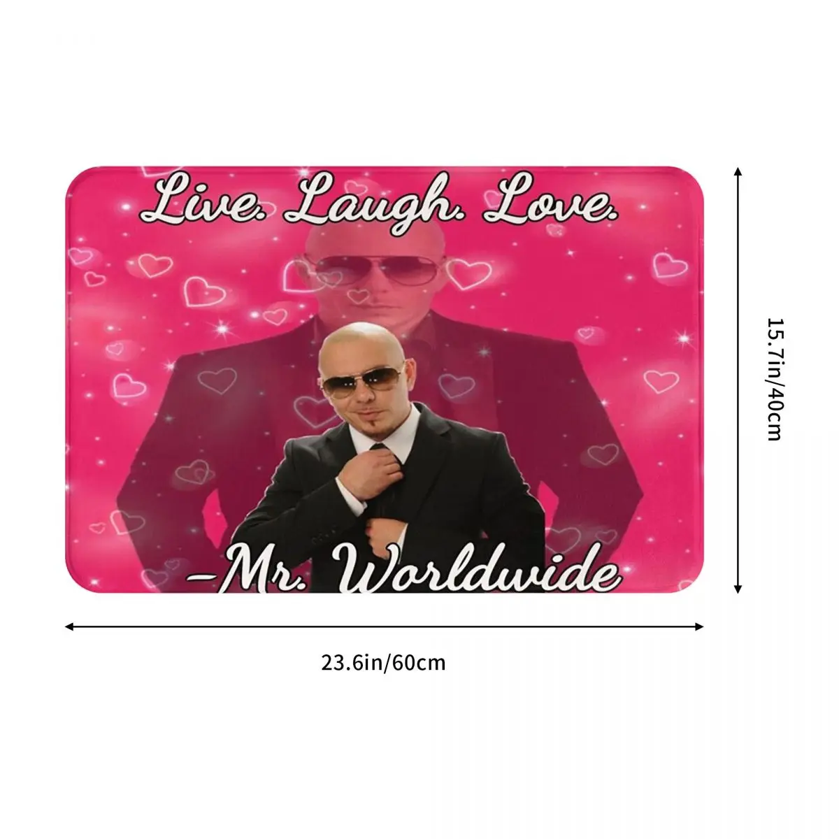 Mr Worldwide Live Laugh Love Doormat Dust-proo Carpet Rug Kitchen Entrance Home Floor Mat for Bedroom Footpad Mats