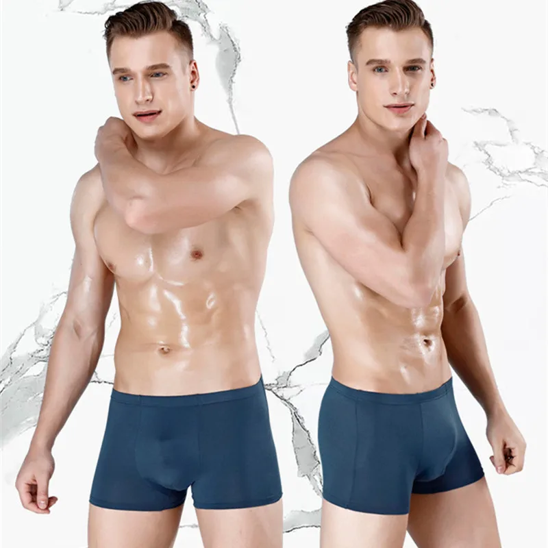 New Arrival  Men Boxer Underwear  Plus Size Noble Bamboo Underwear XL XXL XXXL XXXXL Size  Flat Feet Panties Free Shipping