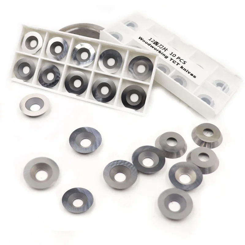 

10 шт. 12 мм круглые твердосплавные вставки, фрезы, токарные инструменты, ленты, ножи для токарного станка по дереву, патрон, токарный станок