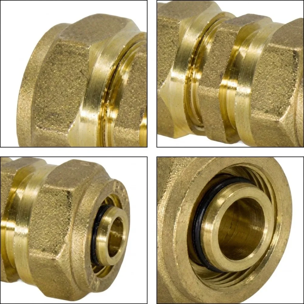 Brass Plastic Pipe Elbow 1216 for 4-Inch Floor Heating Systems Direct Tee Design Seamless Transitions Consistent Warmth