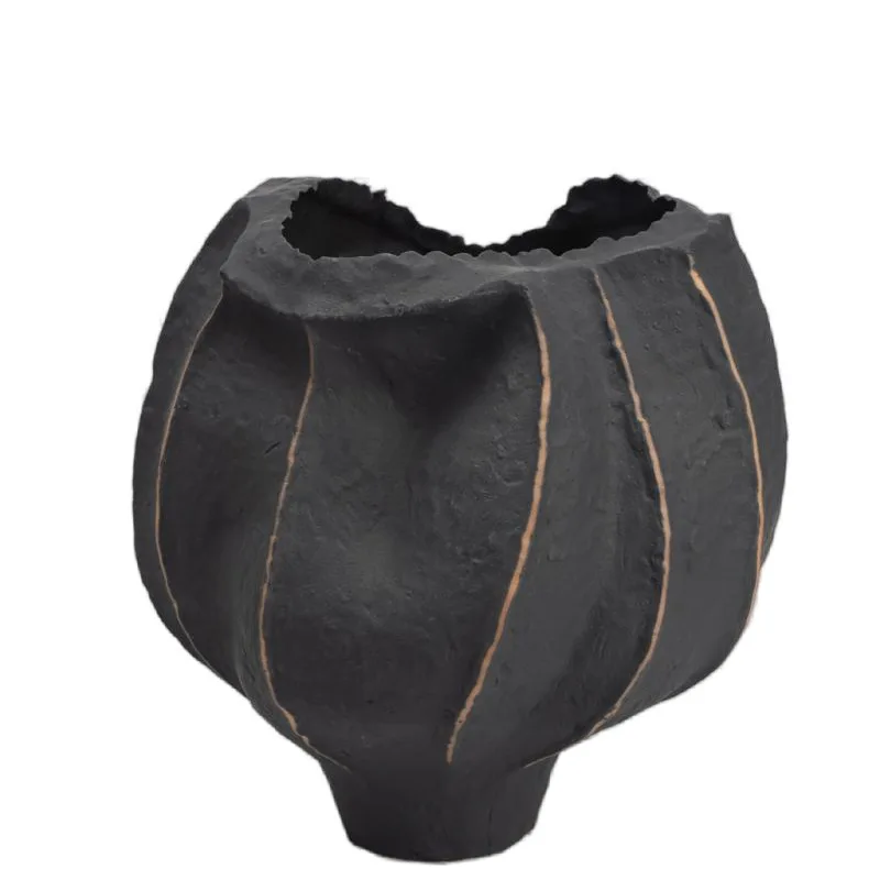 

Handmade ceramic vase art home model room B & B wabi sabi medieval jewelry ornament