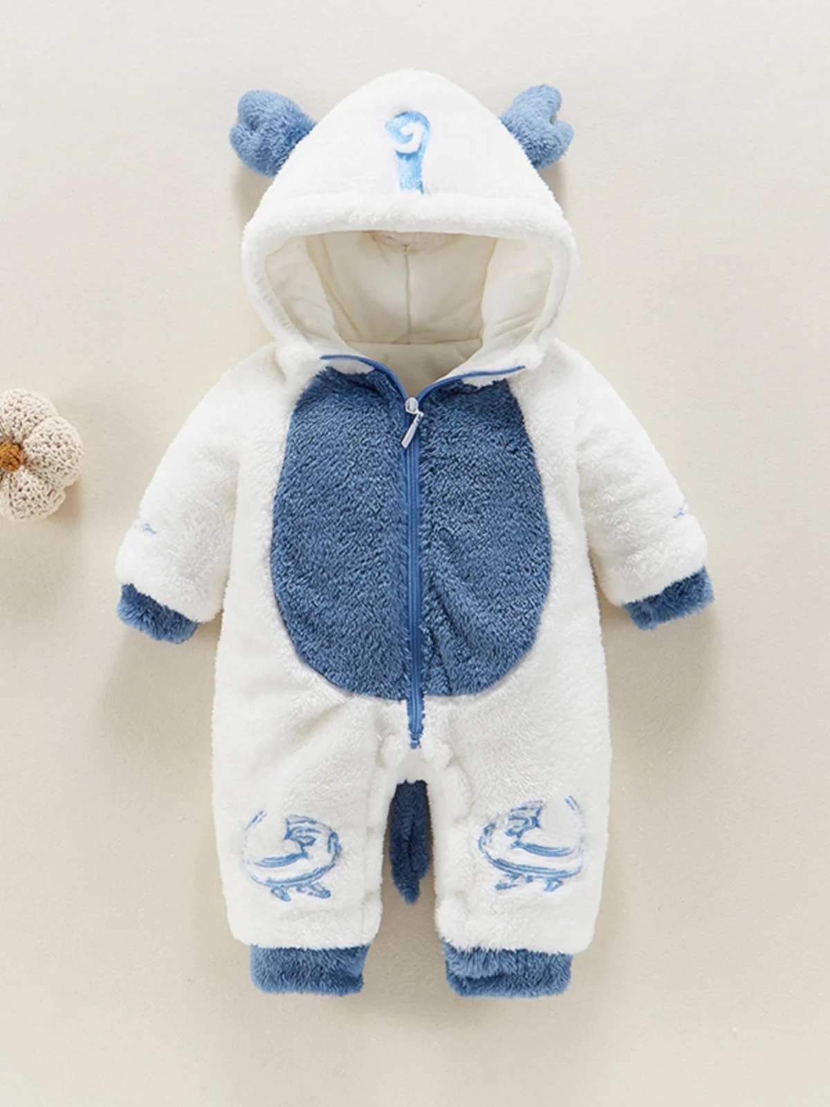 

Thiened Fce Winter Clothes for Newborn Babies Overalls Cute Street Sle Cotton Padded Warm Outfit for Cling Babies