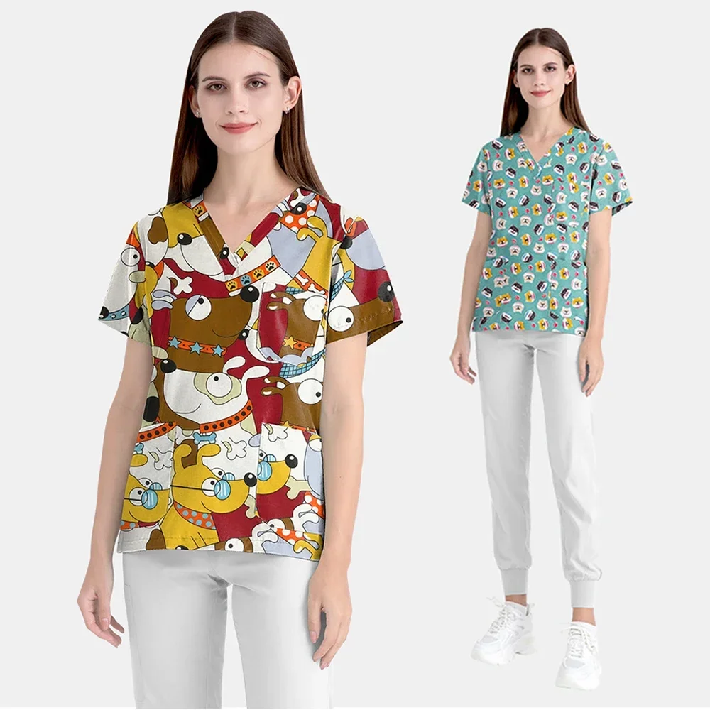 Scrubs Medische Uniformen Vrouwen Tandheelkunde Huisdier Arts Werkkleding Chirurgische Verpleegkundige Tops Apotheek Werkkleding Medische Benodigdheden Unisex