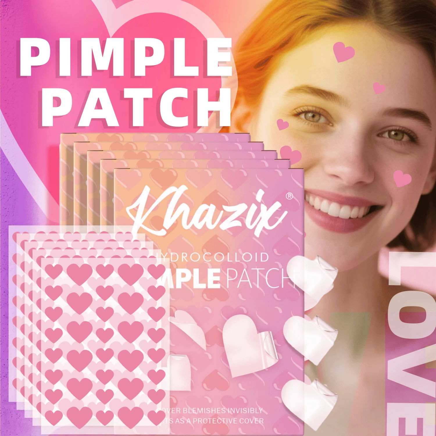 다양한 색상의 별 여드름 패치, 얼굴 여드름 패치, 컨실러 여드름 패치, 여드름 패치 1260개, 초박형 및 b