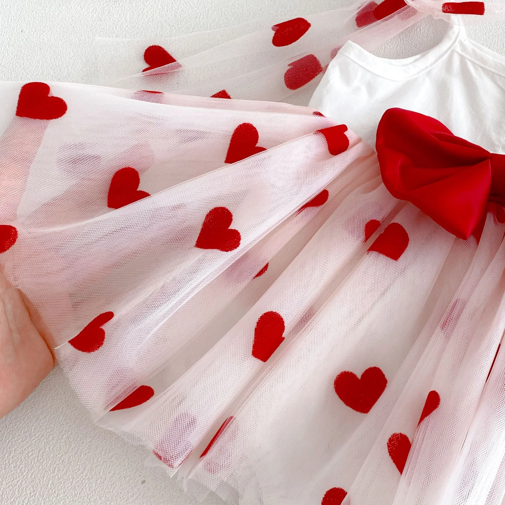 Sommerkleid für Babys von 0-2 Jahren, Neues Neugeborenen-Jubiläums-Geburtstags-Party-Mädchen-Prinzessinnenkleid, Ärmelloses Netz-Stramplerkleid – Detail 6