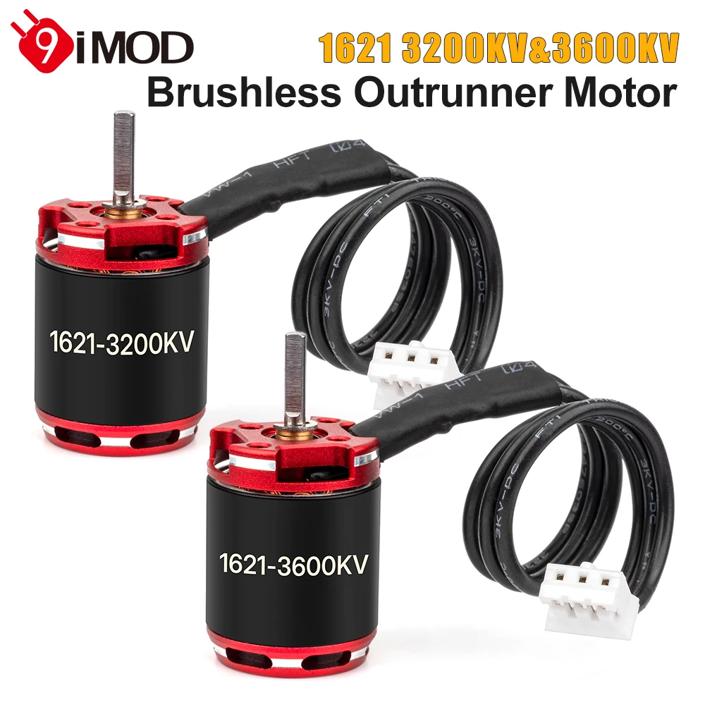 9IMOD RC 1621 Brushless Outrunner Motor 3200KV/3600KV Low Linearity High Torque For 1/24 1/18 RC Crawler Axial SCX24 TRX4M