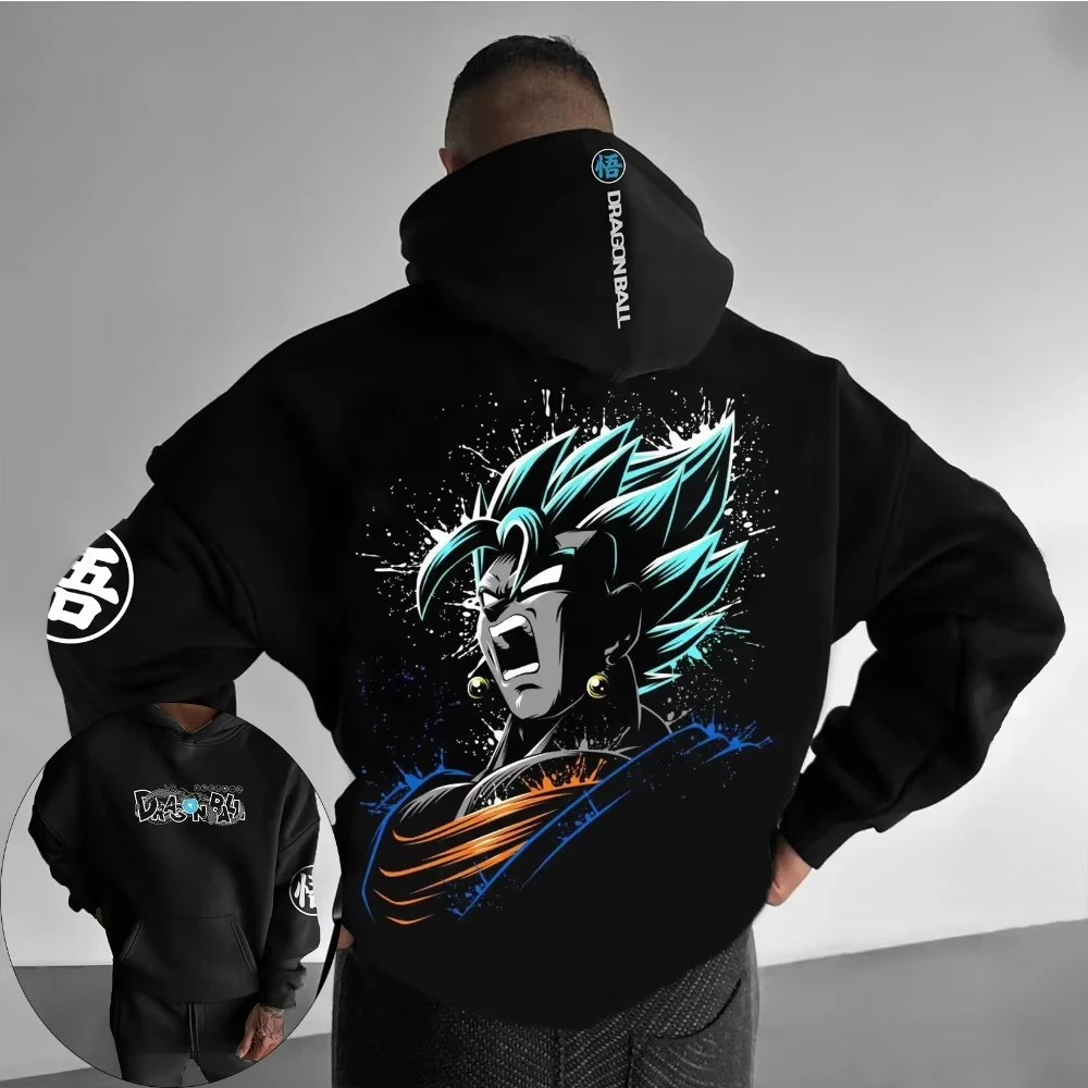 Dragon Ball – sweat à capuche pour hommes et femmes, transformé en Wukong Anime, tenues Parent-enfant pour hommes et garçons, automne et hiver