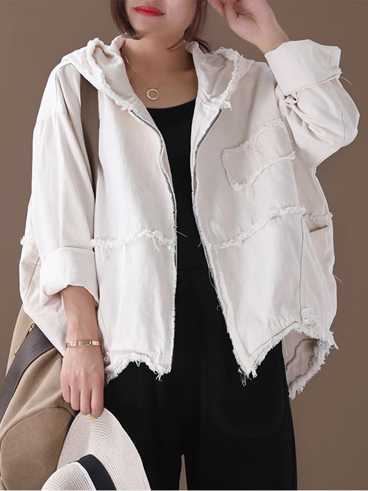 Max LuLu-ropa de calle Punk coreana para mujer, ropa con capucha, chaquetas Vintage de otoño, abrigos vaqueros de gran tamaño, moda 2022