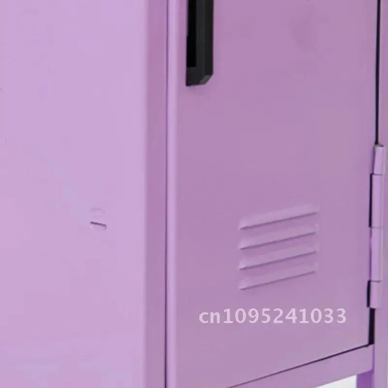 Iron Storage Box Dormitory Storage Cosmetics Paper Money Keys Bank Desktop Small Items Cabinet Other and Cards Mini Locker