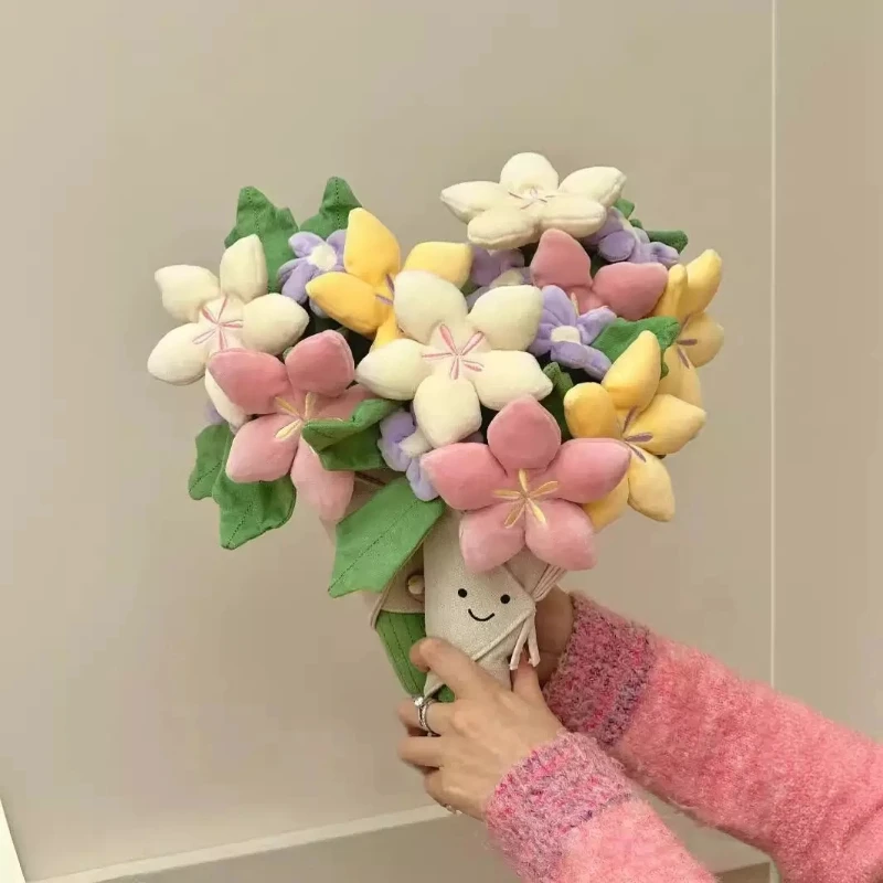 

Cute Rose Bouquet Plush Doll Flower Bear Holding Floral Gift Proposal Present Kawaii Soft Stuffed Toy Home Bed Decoration