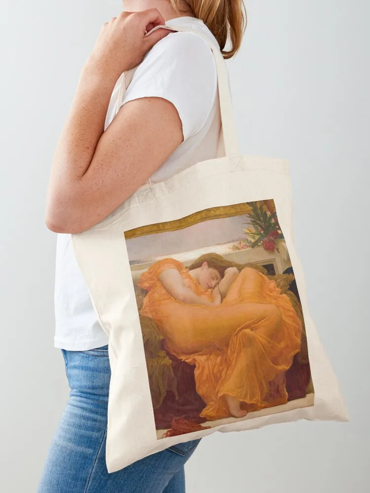 

Сумка-шоппер Flaming June - Sir Frederic Leighton 1895, многоразовая сумка для покупок, холщовая сумка, женская сумка из ткани, подарок