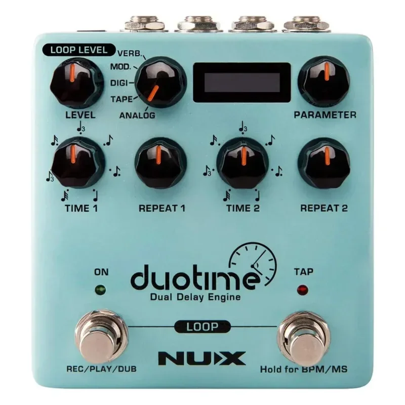 NUX Duo Time NDD-6 pedal electric guitar effects 5 Delay types Anlog/Tape/Digital/Mod/Verb