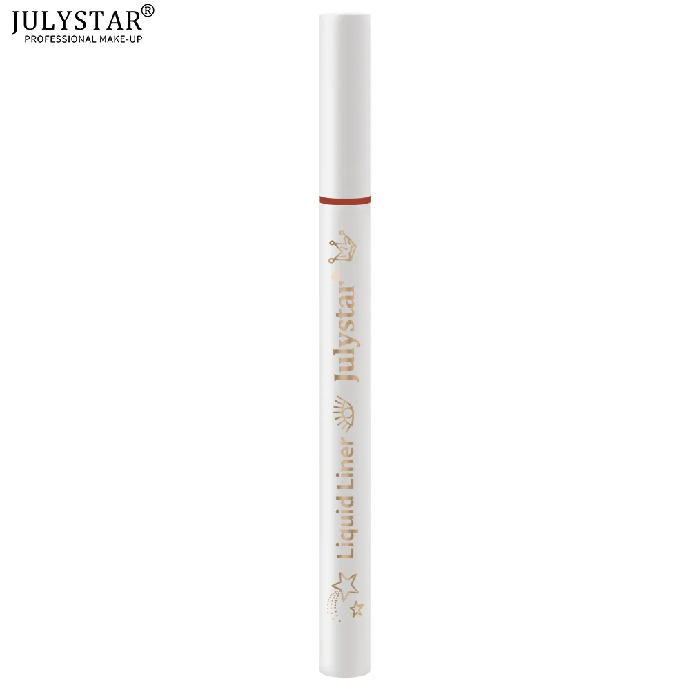 Julystar-delineador de ojos para principiantes, lápiz líquido resistente al agua, colorido, fácil de colorear