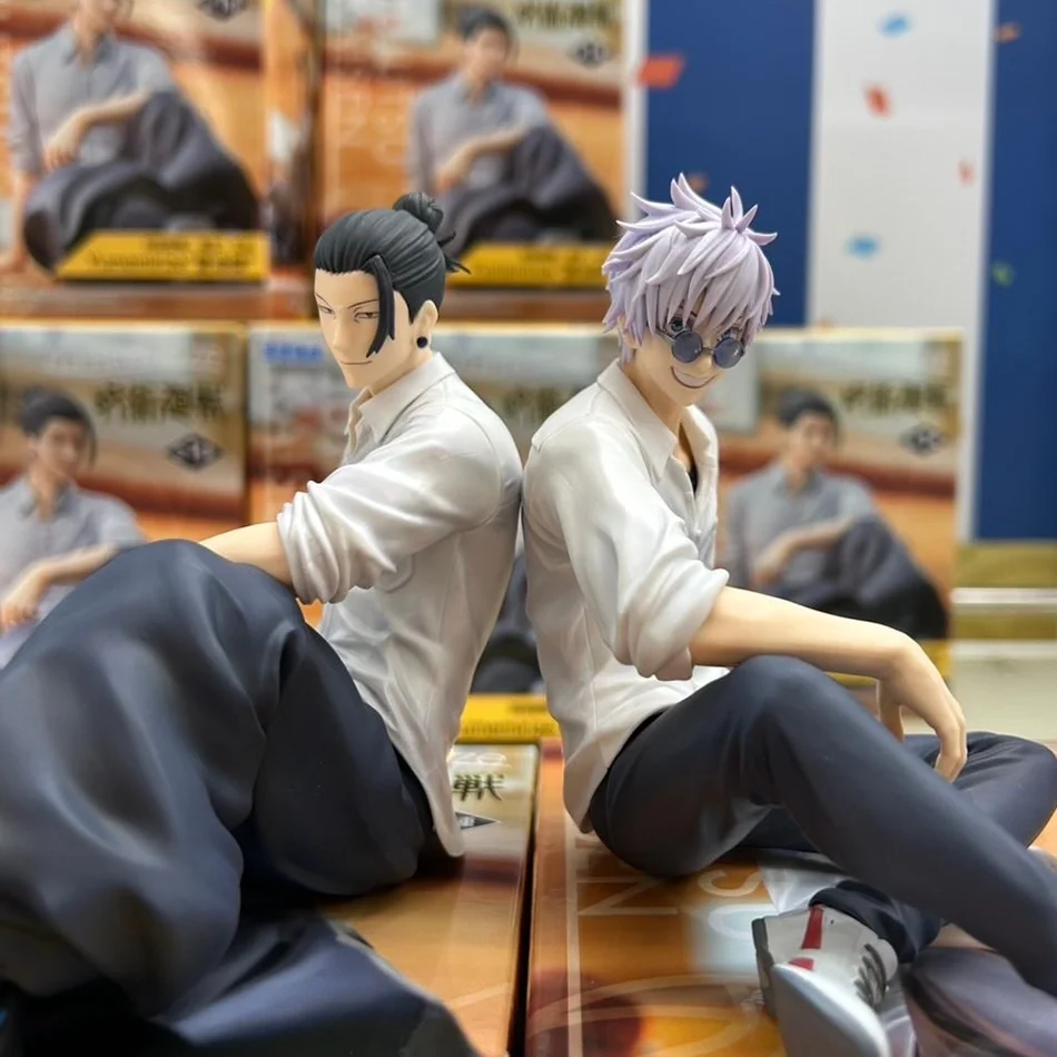 15 سنتيمتر/5.91in أنيمي Jujutsu Kaisen الشكل Satoru Gojo عمل أرقام البلاستيكية تمثال سطح المكتب Geto Suguru جمع نموذج اللعب الهدايا