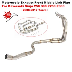 Slip On For Kawasaki Ninja 250 Ninja 300 Ninja250 Z250 Z300 2008 - 2017 Years Motorcycle Exhaust Escape 51mm Front Link Pipe