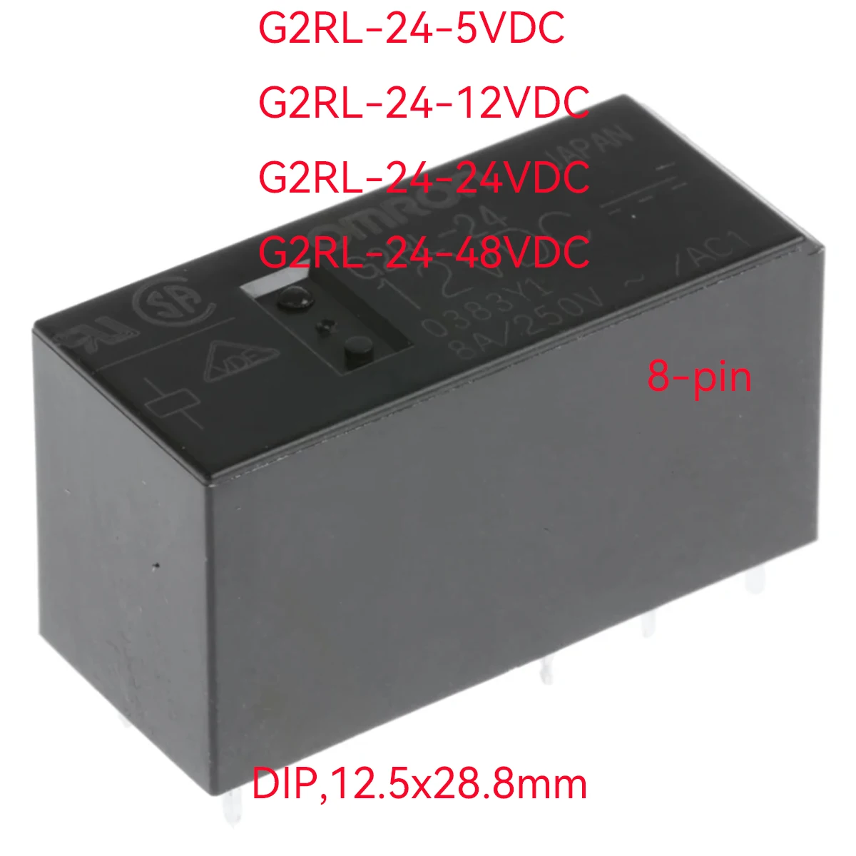 10PCS original G2RL-24-5VDC G2RL-24-12VDC G2RL-24-24VDC G2RL-24-48VDC G2RL-24 5V 12V 24V 48V RELAIS GEN ZWECK DPDT 8A 8-pin