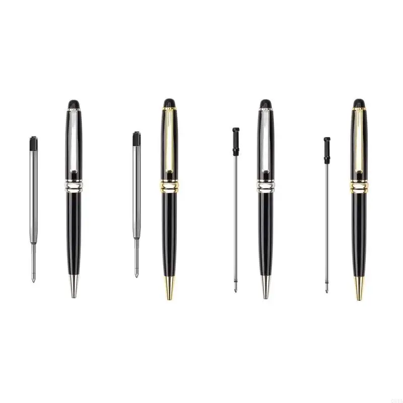 Q5WA Gel Pen Twist Ball Point Pen 0.5mm Black Barrel for School Office Home Business