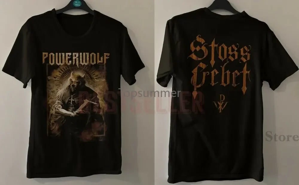 Powerwolf T-Shirt Stossgebet Unisex Us Size S-2Xl 100% Cotton Men T Shirt Women Tops Tee O-Neck Short Sleeve Funny Tshirts