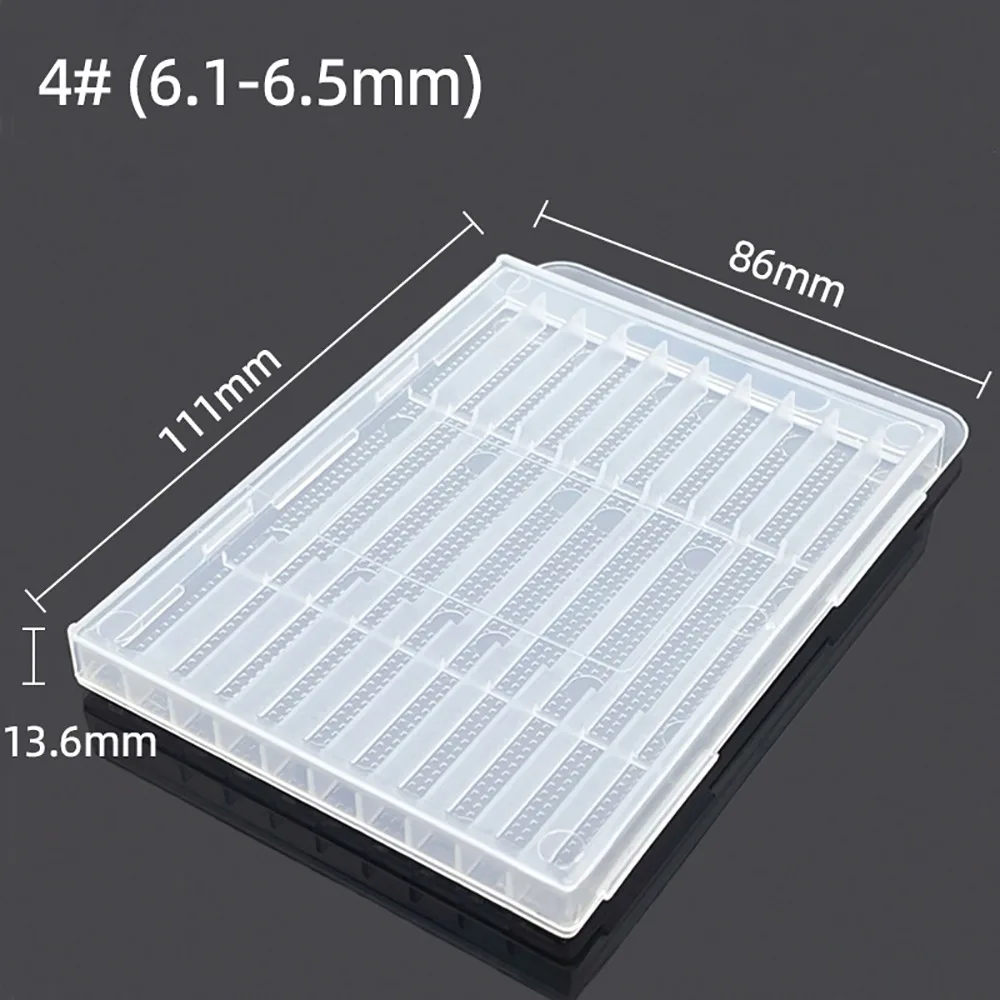 1Pcs Plastic Drill Bits Storage Box Clear Multi-gauge Tool Parts Storage Case 5/10 Holes Hardware Tool Box