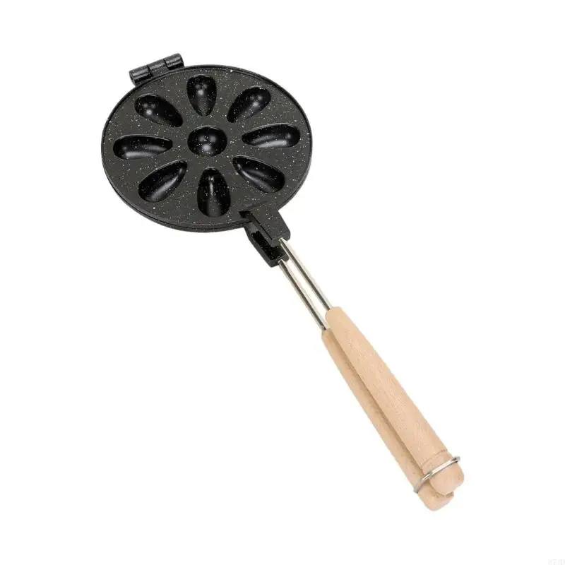 9 Pocket Round Baking Tool For Home Use Durable Metal Build Perfect For Family Breakfast And Snacks 37JD